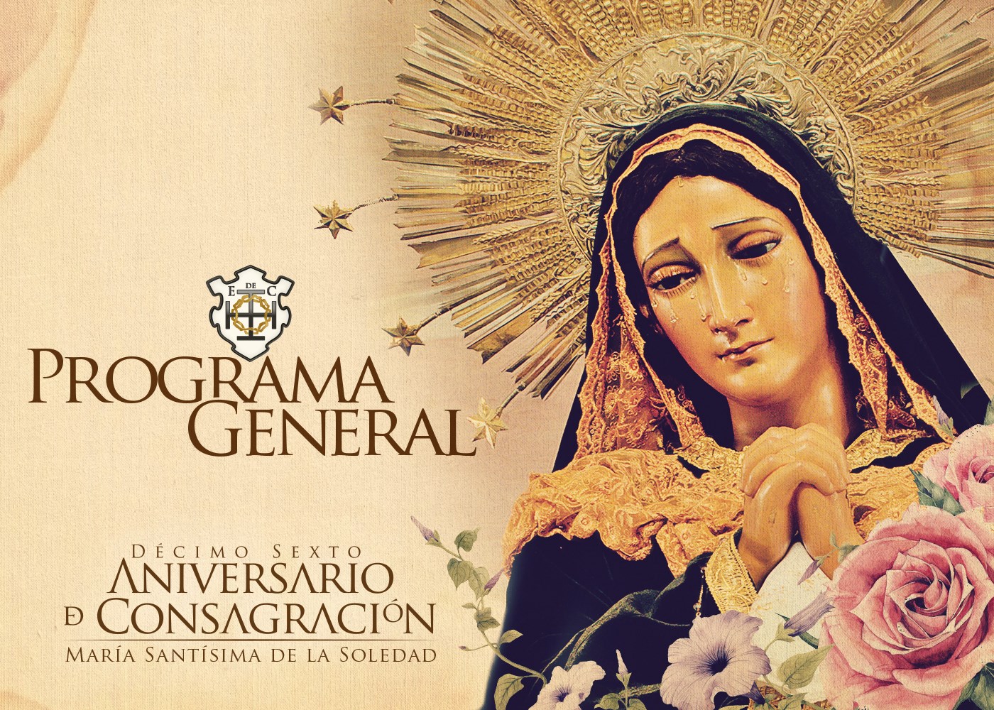 Afiche Oficial de Nuestra Señora de Soledad de la Escuela de Cristo 2015 Fuente-Fan Page Escuela de Cristo