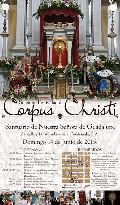 Afiche Invitación Corpus Christi del Santuario de Guadalupe 2015