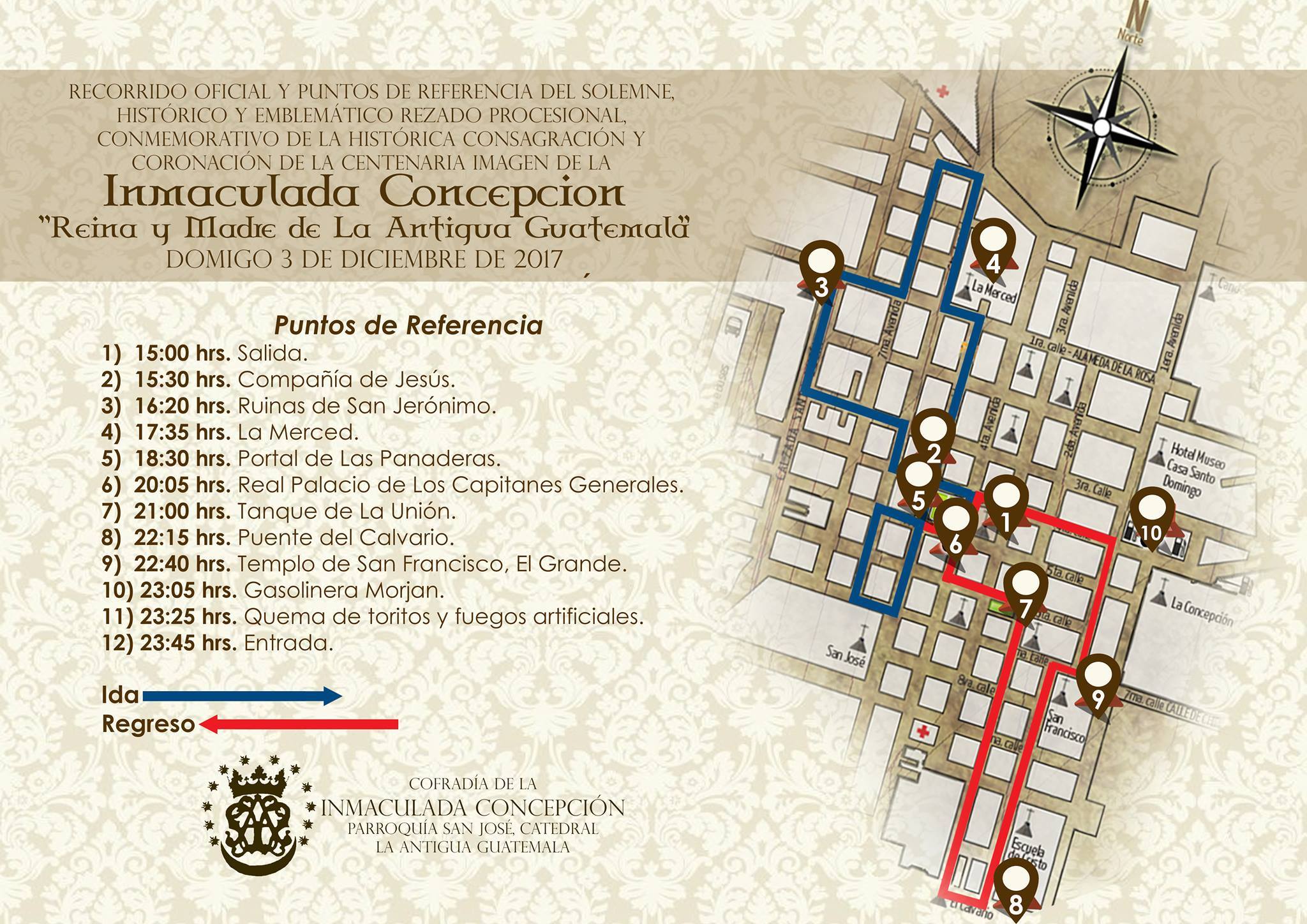 Recorrido Inmaculada Concepcion de Catedral Antigua Guatemala