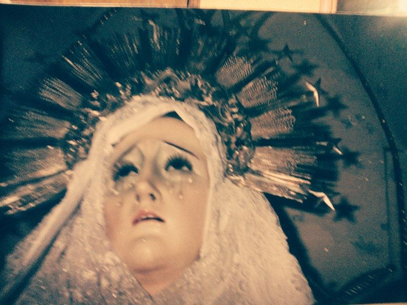 Fotografía antigua de la Virgen de dolores de San Nicolás