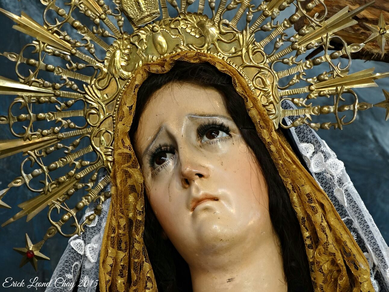 Virgen de Dolores Templo el Calvario, Fraijanes. Foto: Erick Leonel Chay