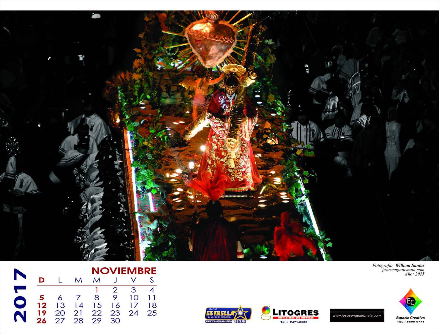 Calendario del Cucurucho centenario de Jesús de Candelaria