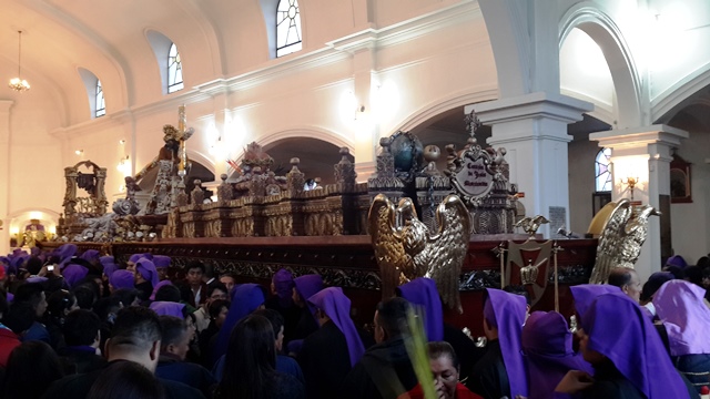 andas procesionales Jesús de los Milagros y Virgen de Dolores Domingo de Ramos