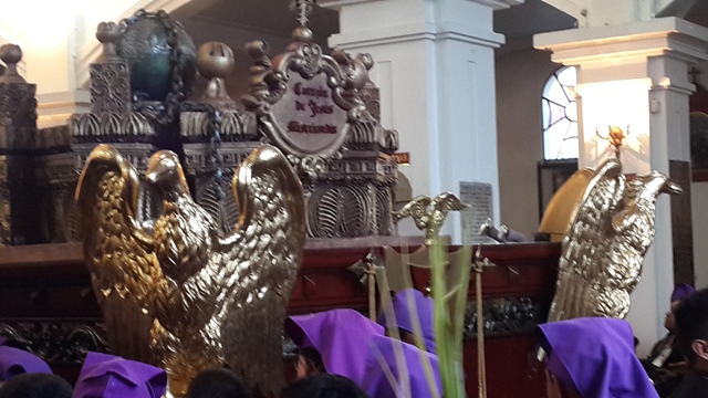 andas procesionales Jesús de los Milagros y Virgen de Dolores Domingo de Ramos