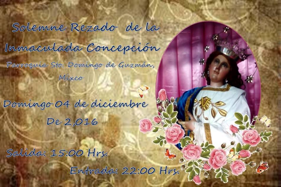 Rezado Inmaculada Concepción Mixco