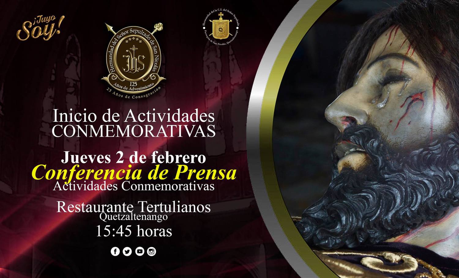 Inicio de Actividades Conmemorativas del Señor Sepultado de San Nicolás, Quetzaltenango