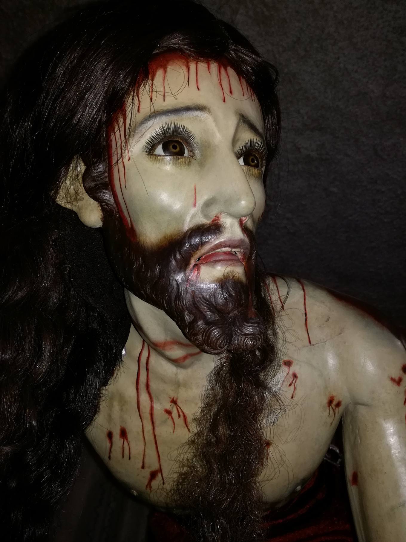 Detalle rostro de Jesús de la Humildad