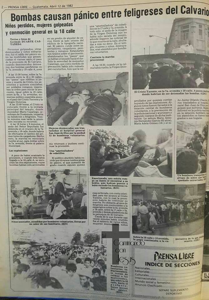 Atentado y terror en el Viernes Santo 1982 con el Calvario