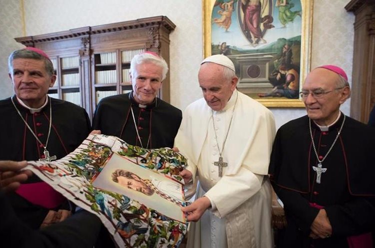 Visita de la diócesis de Guatemala al Papa Francisco. Foto: Prensa Libre