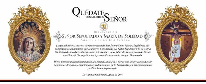 Imágenes de San José Catedral, Antigua Guatemala ingresan a restauración