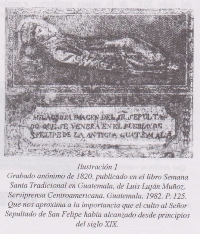 Ilsutracion grabado Señor Sepultado de San Felipe