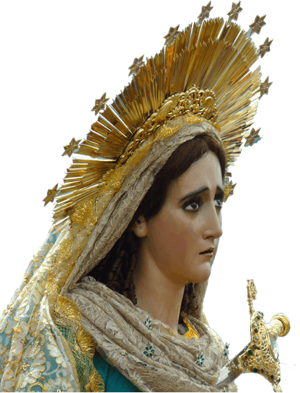 Bello rostro de la Virgen de Dolores de la Merced