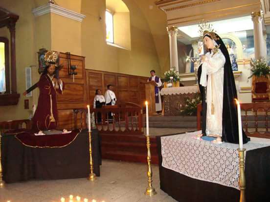 La réplica de la Virgen de Dolores de la Recolección y de Jesús de Candelaria