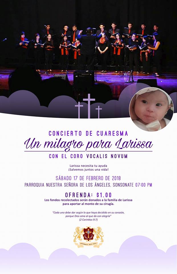 ¡Un Milagro para Larissa! Concierto de Cuaresma en Sonsonate