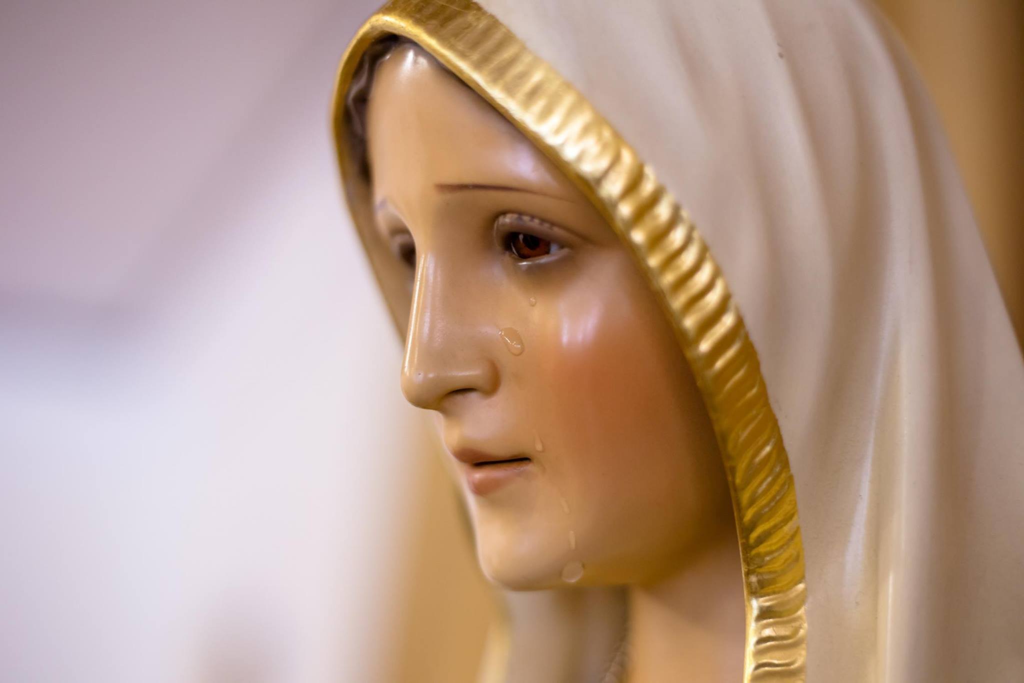 Imagen de la Virgen de Fátima llora en Guatemala