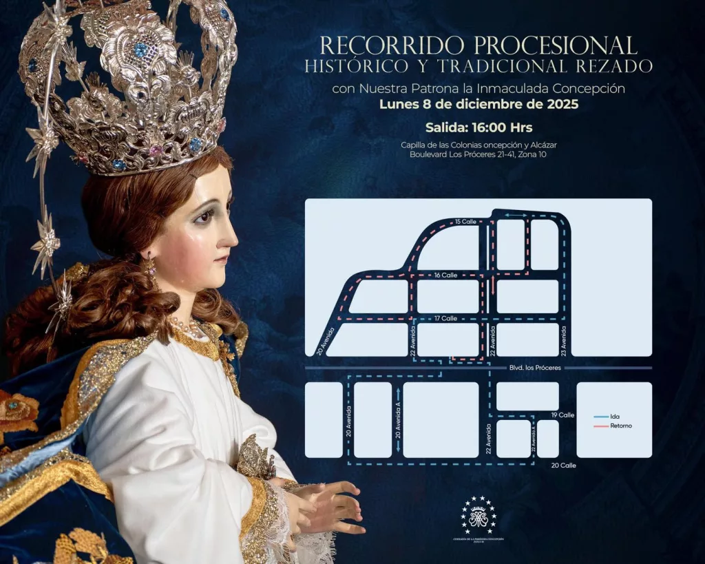 Recorrido Inmaculada Concepción zona 10