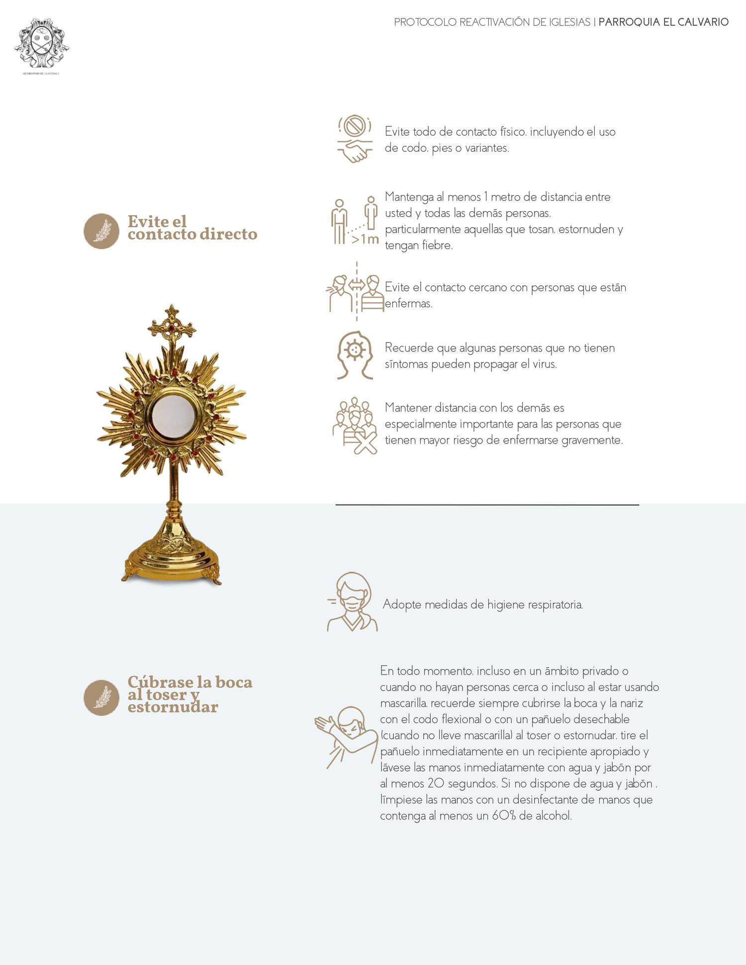 Guía para la reapertura de Iglesias en Guatemala y para la Santa Misa