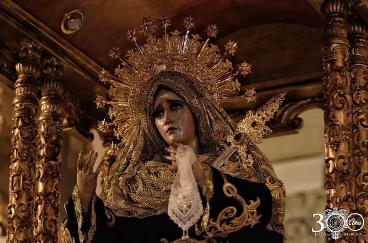 La Dolorosa Mercedaria acompañó el Cortejo del Tricentenario. (Foto: Jesús De La Merced - Parroquia la Merced Oficial)
