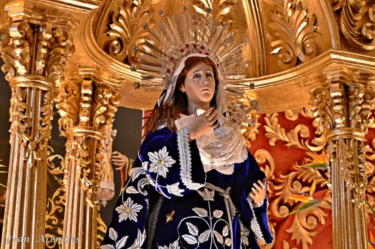 Bella imagen Virgen de Dolores de la Merced Antigua Guatemala