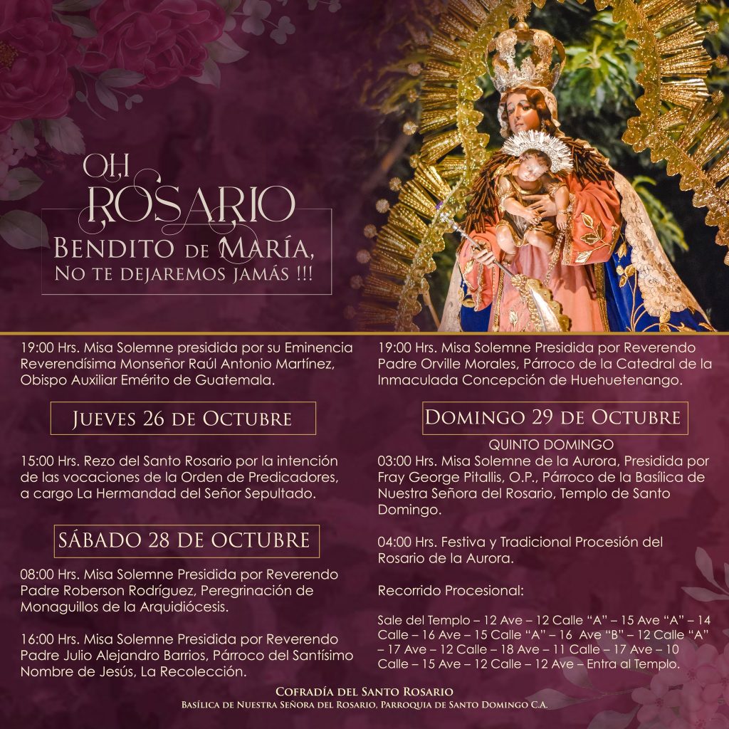Actividades en Iglesia de Santo Domingo octubre 2023