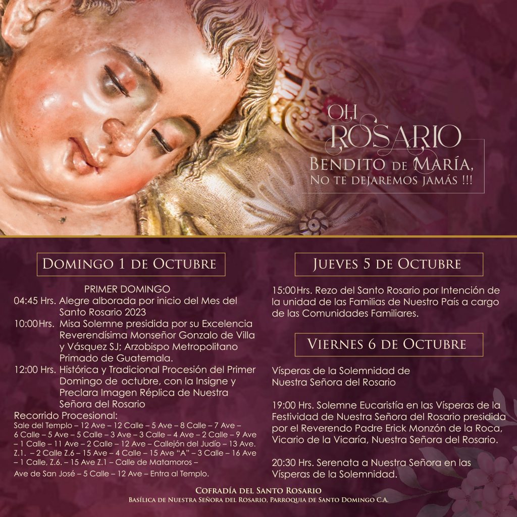 Actividades en Iglesia de Santo Domingo octubre 2023