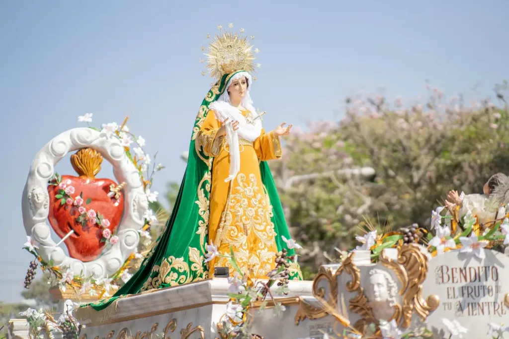 Estreno de la Virgen de Dolores de Beaterio de Belén en la Semana Santa 2024 en Guatemala