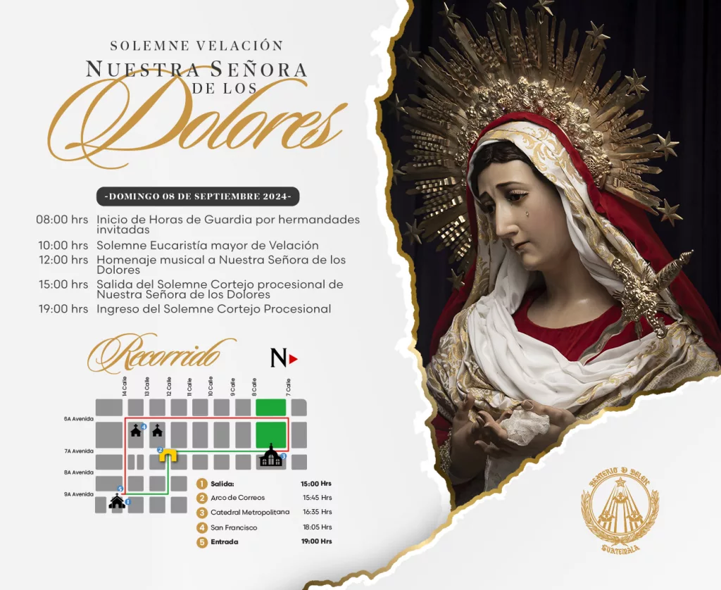 Recorrido de la Virgen de Dolores del Beaterio de Belén