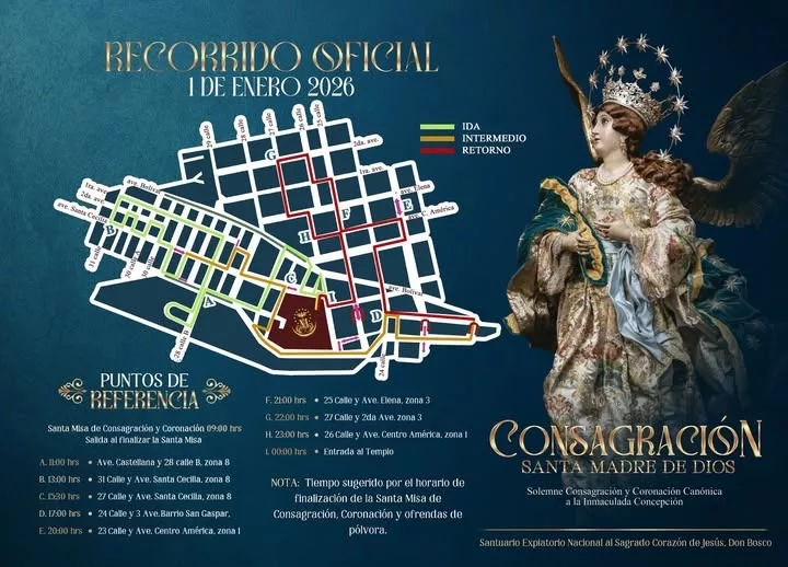 Recorrido de la Inmaculada Concepción de don Bosco 2026: consagración y coronación canónica