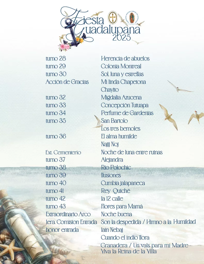 Programa de sones y alabados en el recorrido Virgen de Guadalupe de la Villa zona 14