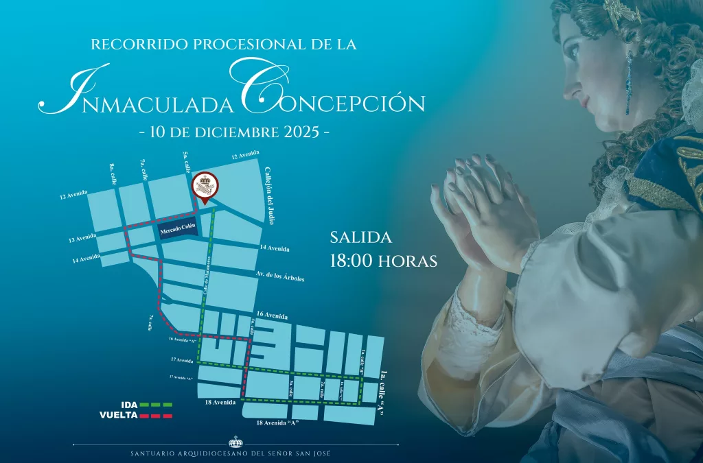 Recorrido de la Inmaculada Concepción de San José 2025