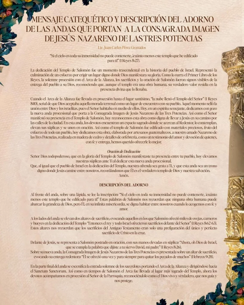 Recorrido de Jesús de las Tres Potencias 2025 en Lunes Santo ¡Hasta con el mensaje procesional!