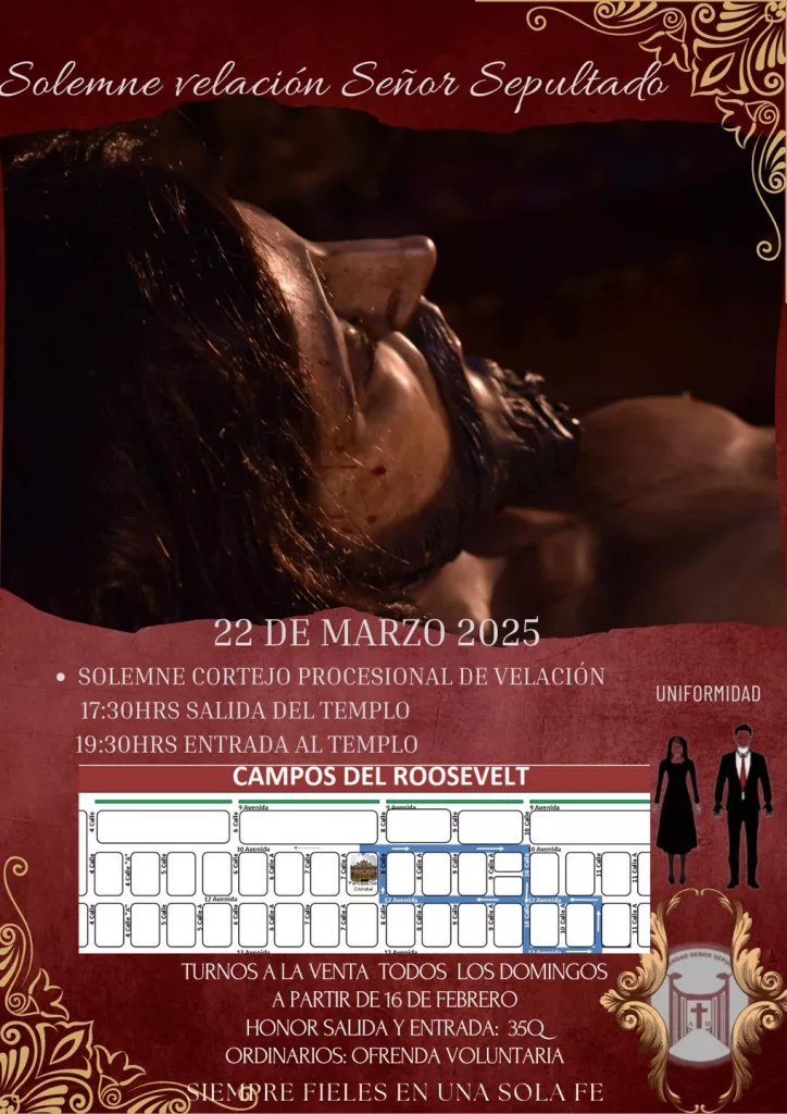 Recorrido Señor Sepultado de San Cristóbal zona 11