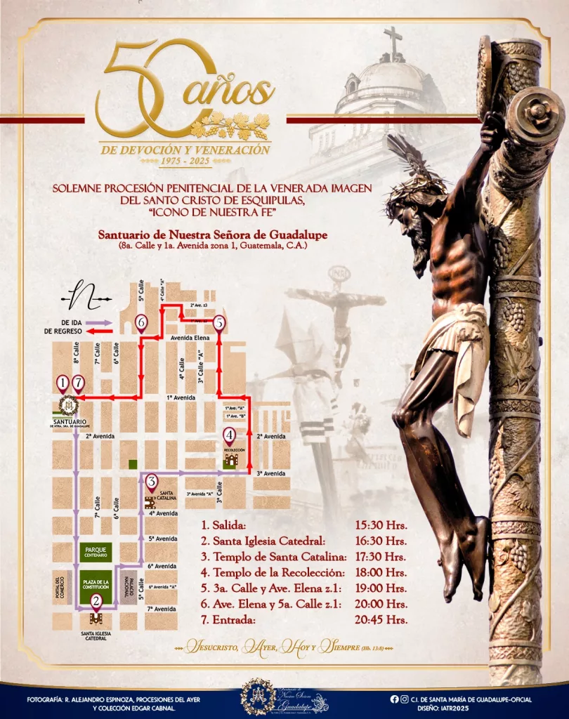 Recorrido del Cristo de Esquipulas del Santuario de Guadalupe 2025