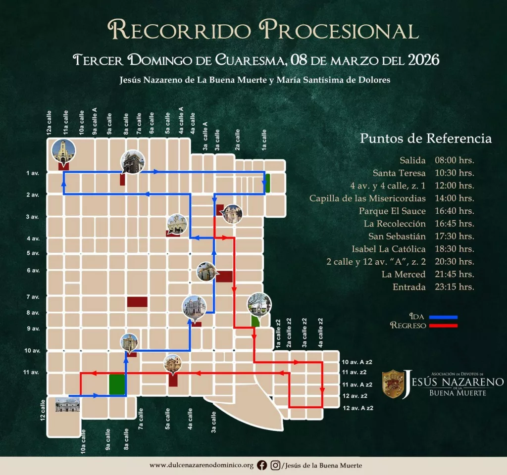 recorrido de Jesús de la Buena Muerte 2026