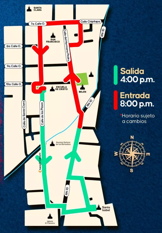 Recorrido Cristo de las Misericordias 2026 Antigua Guatemala
