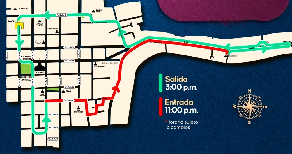 Recorrido Jesús Nazareno del Santo Viacrucis