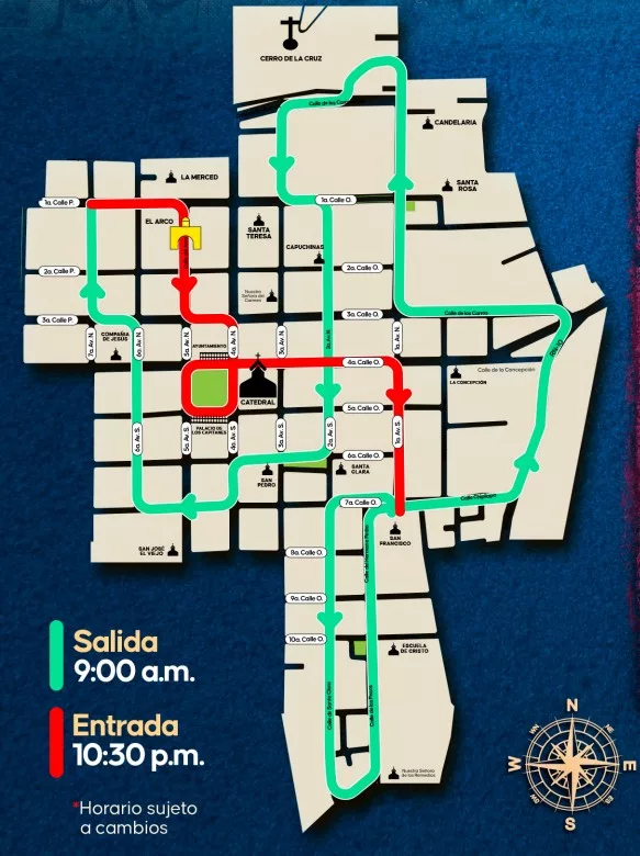 Recorrido de Jesús del Perdón 2026 San Francisco el Grande