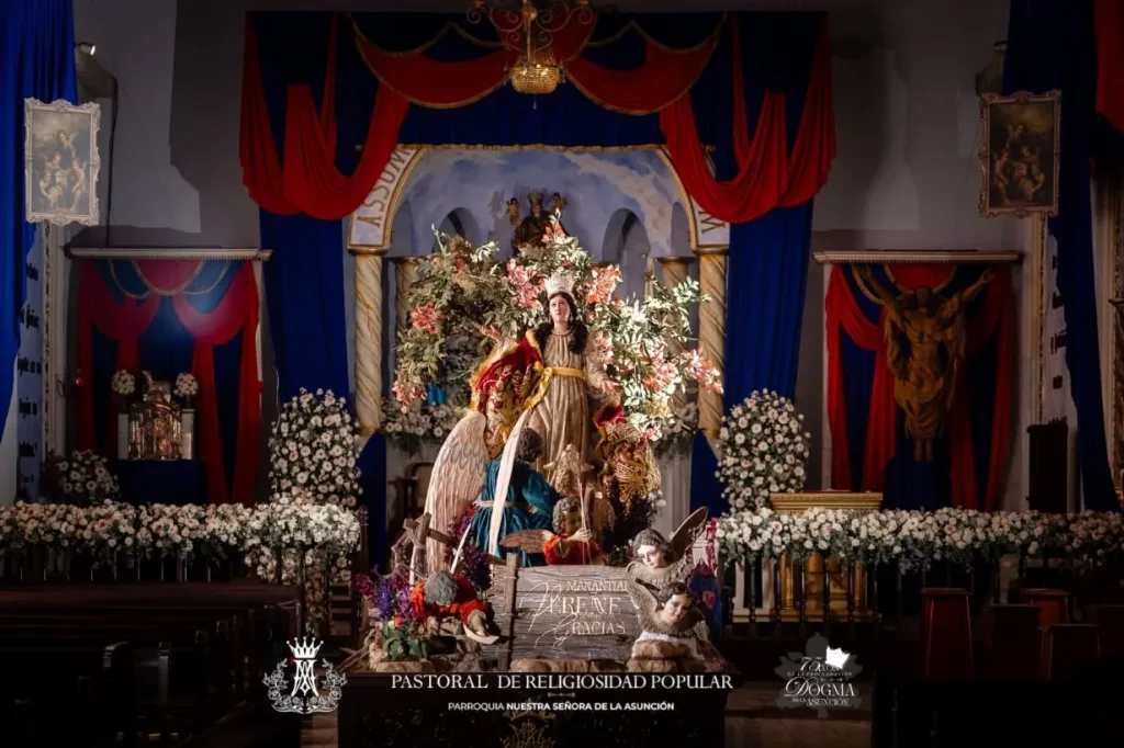 Virgen de la Asunción, imagen de la cofradía de indios, de las advocaciones marianas nombradas como patrona tutelar