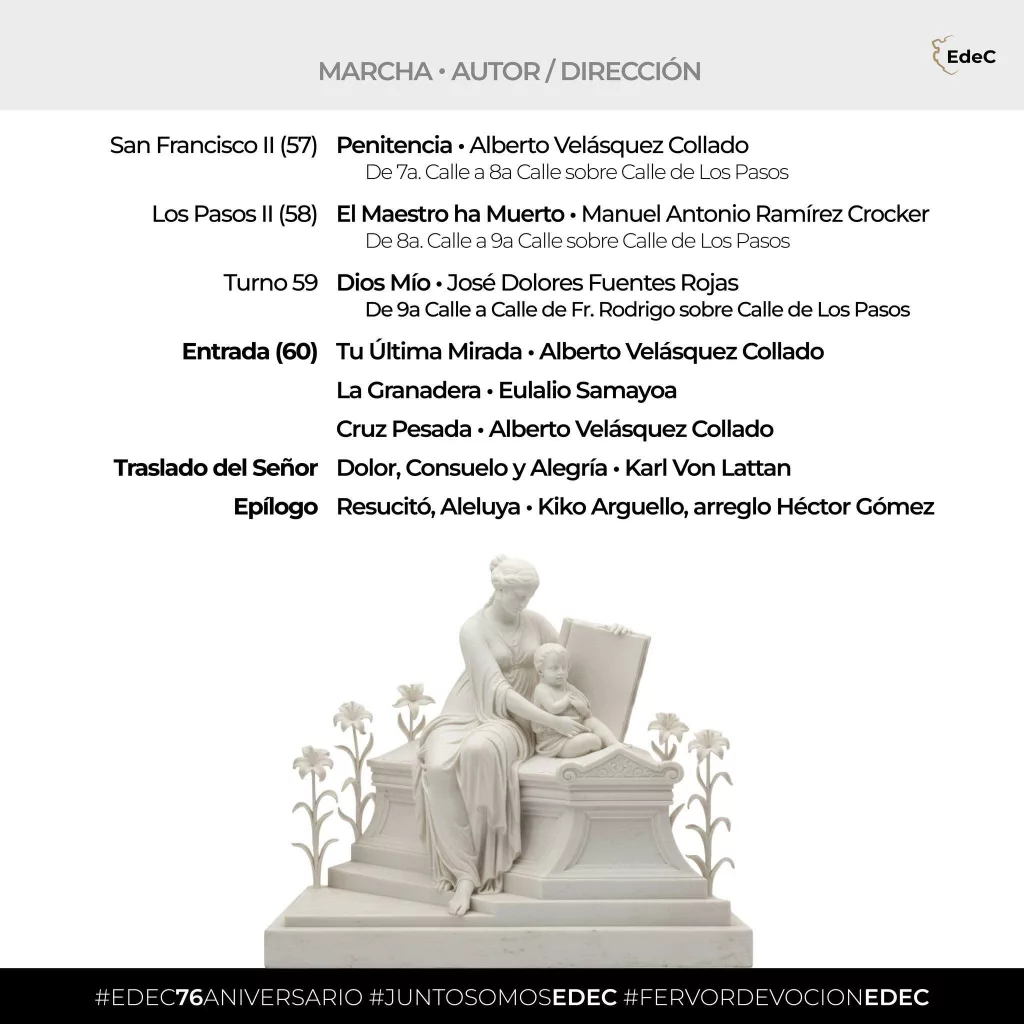 Recorrido de la Escuela de Cristo 2025: procesión del 2 de noviembre