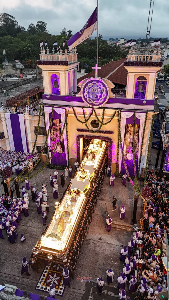 Turnos para la Cuaresma y Semana Santa 2026 Guatemala, procesión de Jesús de Candelaria en Jueves Santo.