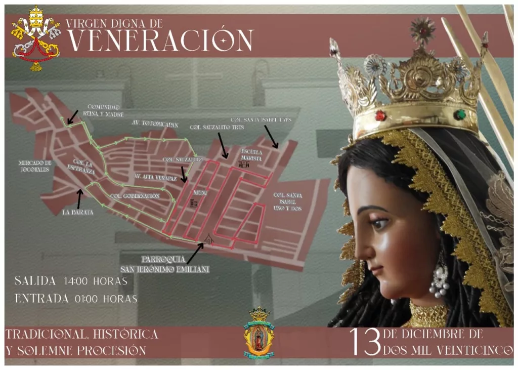 Recorrido Virgen de Guadalupe 2025 de San Jerónimo Emiliani