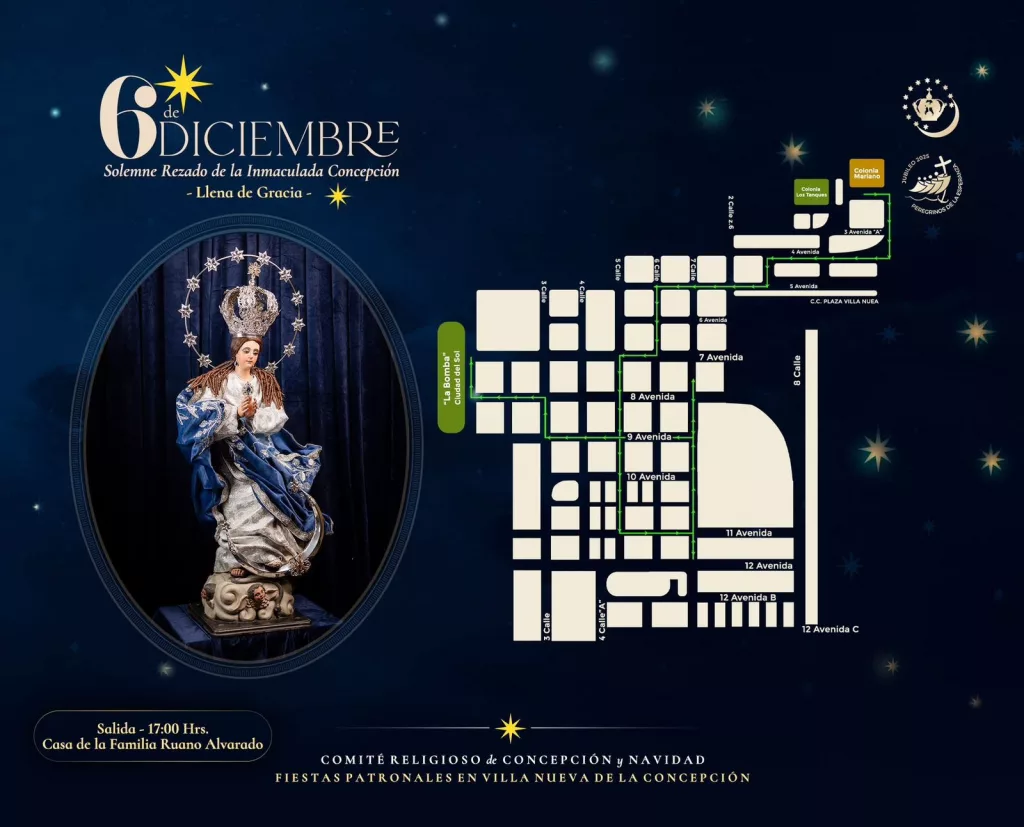 Recorrido de La Llena de Gracia el 6 de diciembre