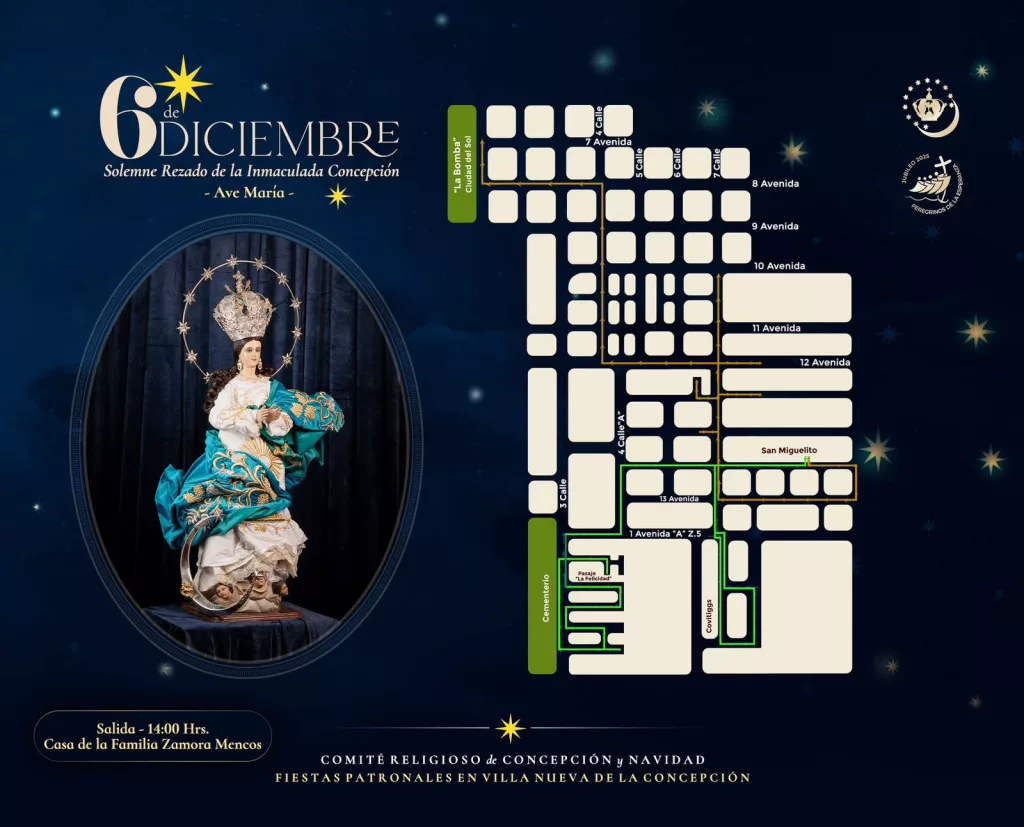 Recorrido de la Ave Maria el 6 de diciembre