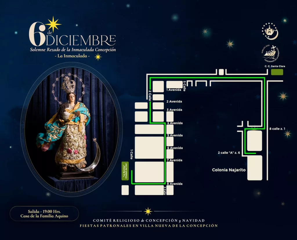 Recorrido de la Inmaculada el 6 de diciembre