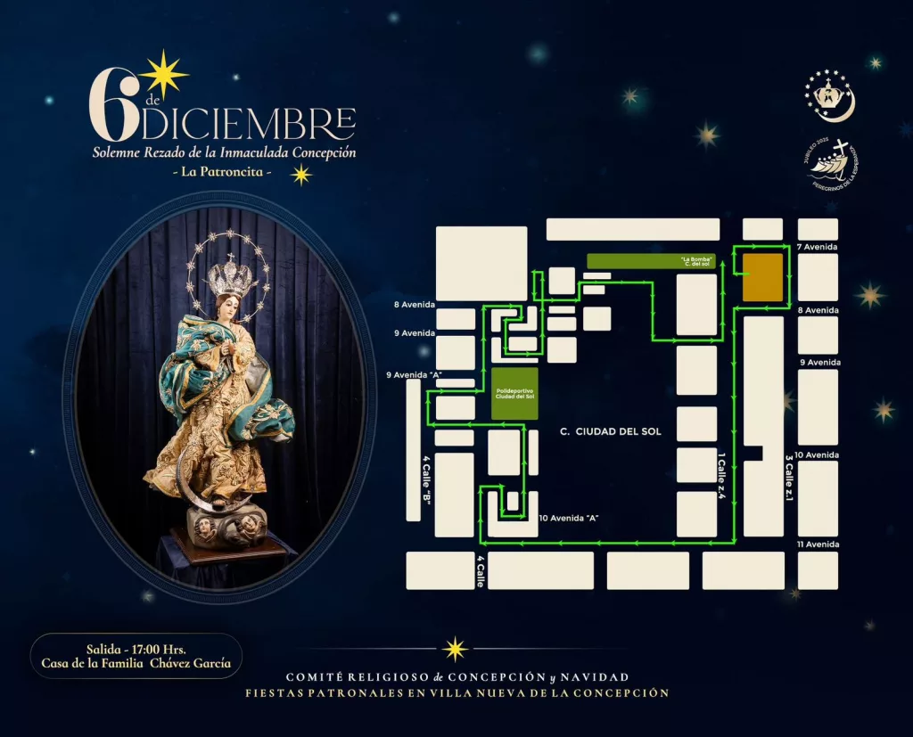 Recorrido de la Patroncita el 6 de diciembre