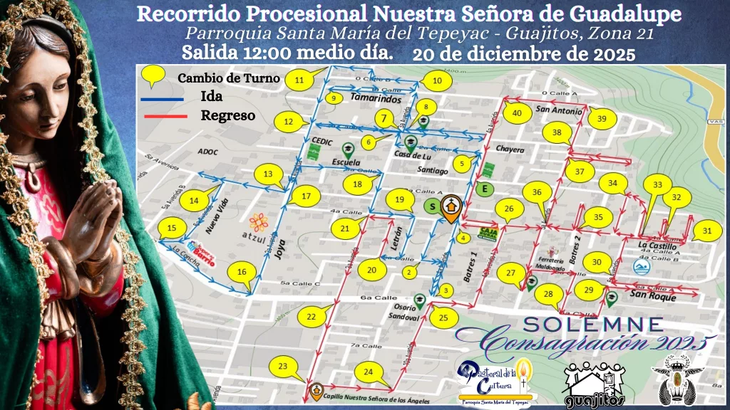 Recorrido de la Virgen de Guadalupe en Guajitos z.21