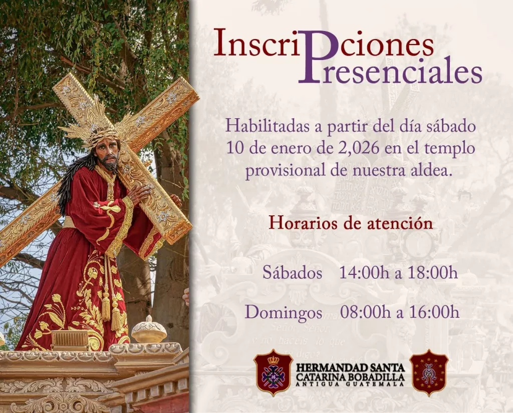 Inscripciones para Procesiones de Cuaresma y Semana Santa 2026 en Guatemala: Fechas, horarios y requisitos