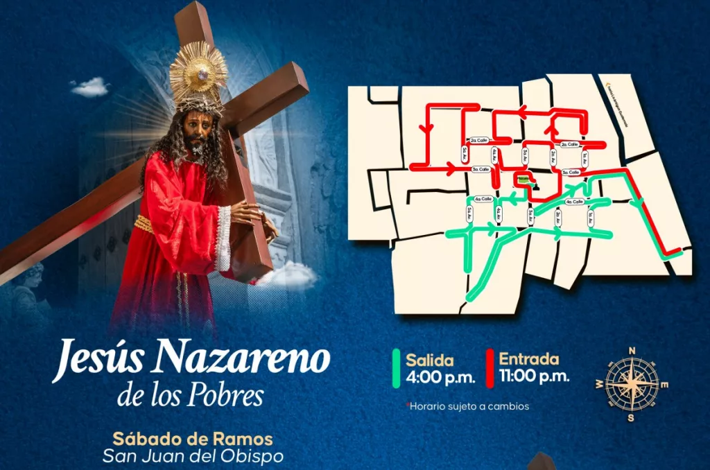 Procesiones de Semana Santa en Antigua Guatemala 2026 con Jesús Nazareno de los Pobres San Juan del Obispo