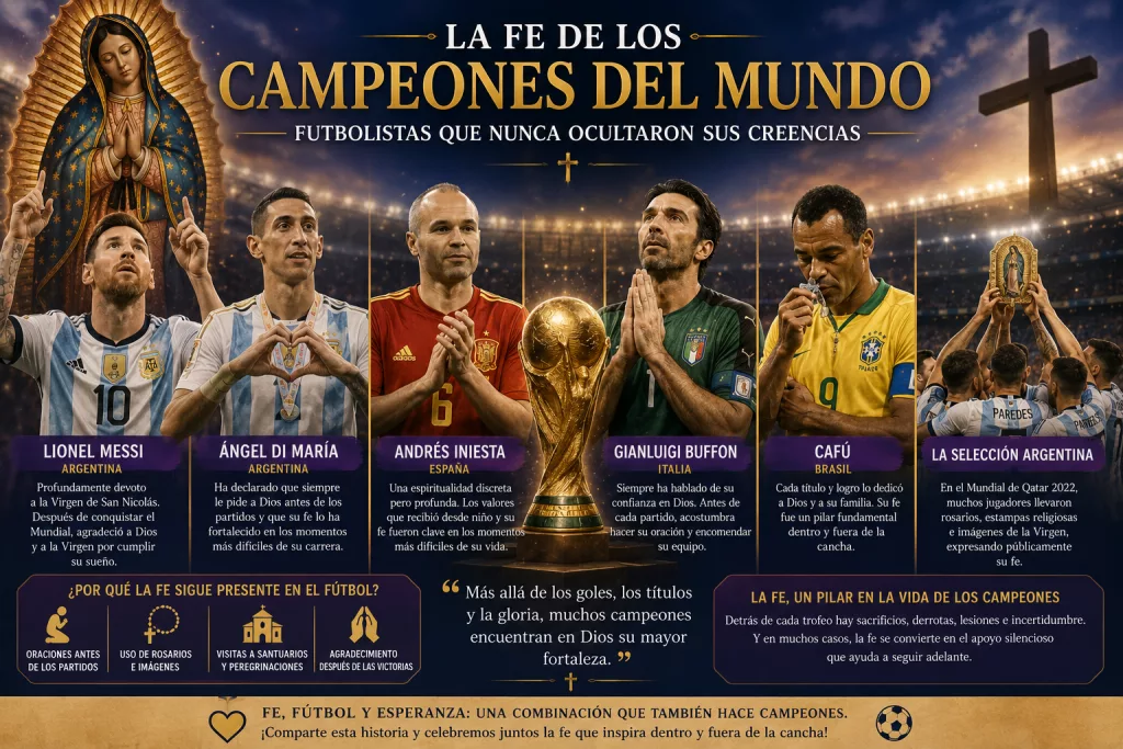 La fe de los campeones del mundo futbolistas que nunca ocultaron sus creencias