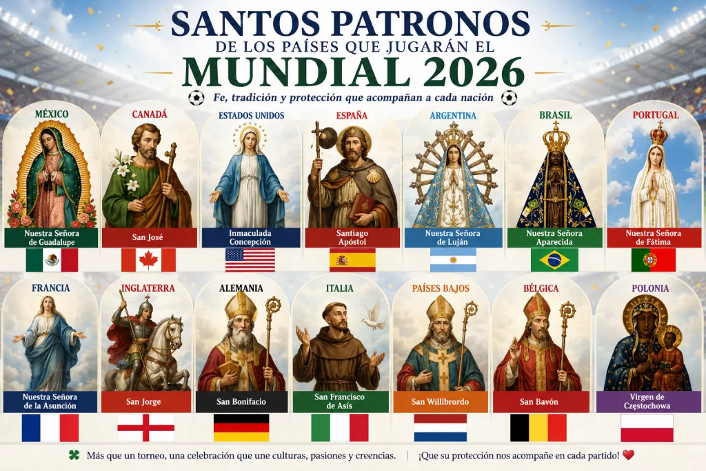Santos patronos de los países que jugarán el Mundial 2026